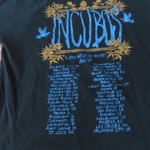INCUBUS 2004 A Crow Left Of Murder Tour Shirt (Audioslave Foo Fighters 311 Bush) - Picture 4 of 5